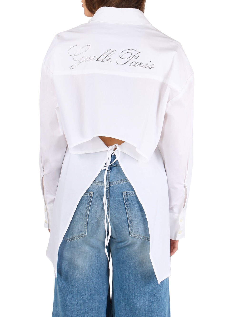 GAELLE PARIS Camicia Gaelle Paris Con Apertura Sul Retro - Bianco Ottico Bianco