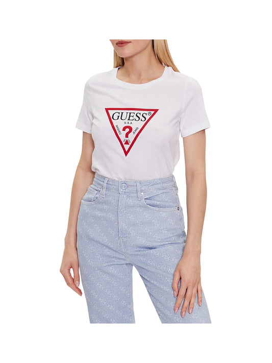 GUESS 1 USCITA Guess T-Shirt Ss Cn Original Tee Donna Bianco Bianco