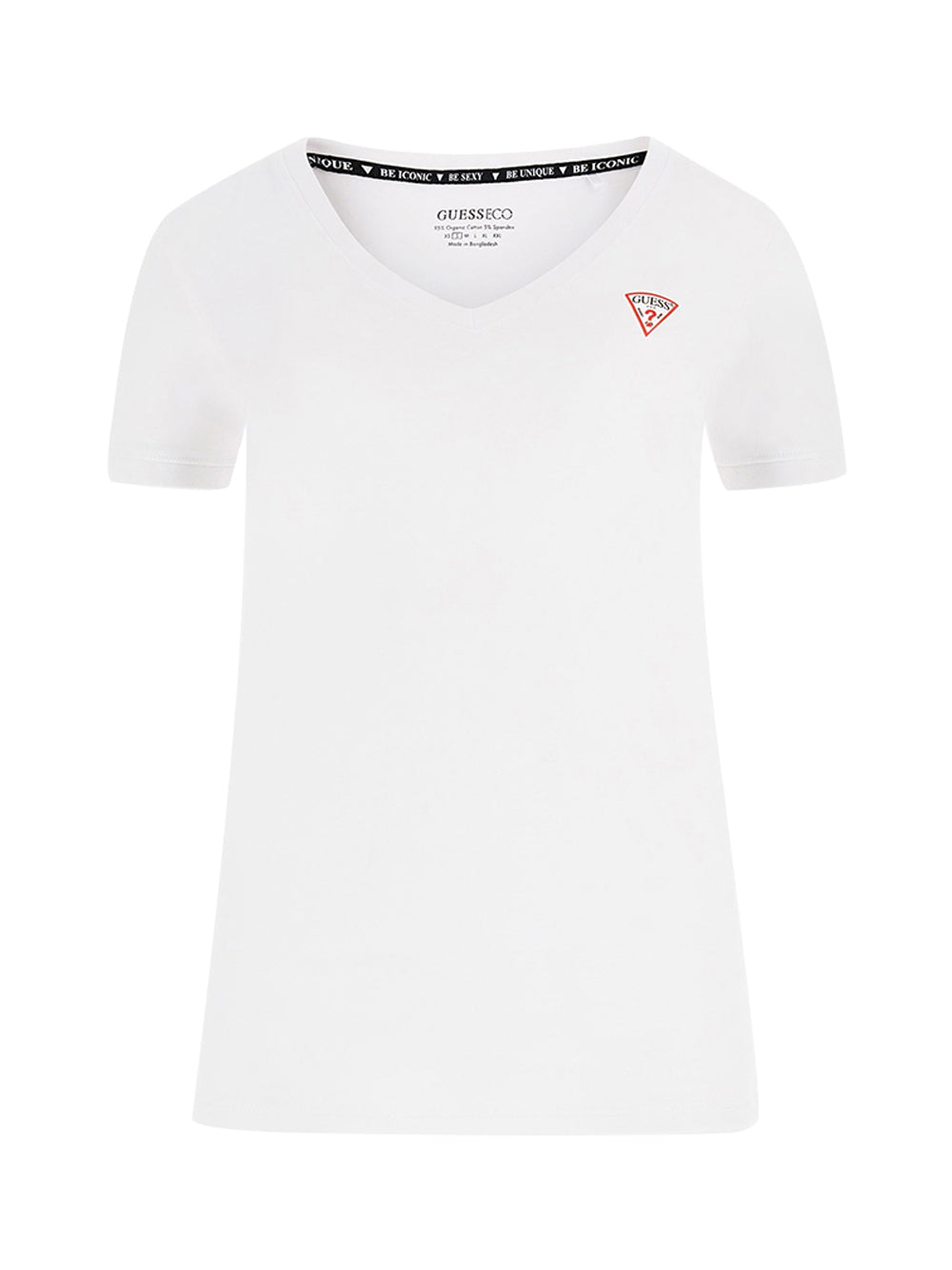 GUESS 1 USCITA Guess T-Shirt Ss Vn Mini Triangle Donna Bianco Bianco