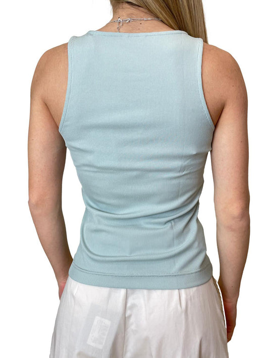 GUESS 1 USCITA Canotta Sl Round Nk Guendali Guess - Celeste Celeste