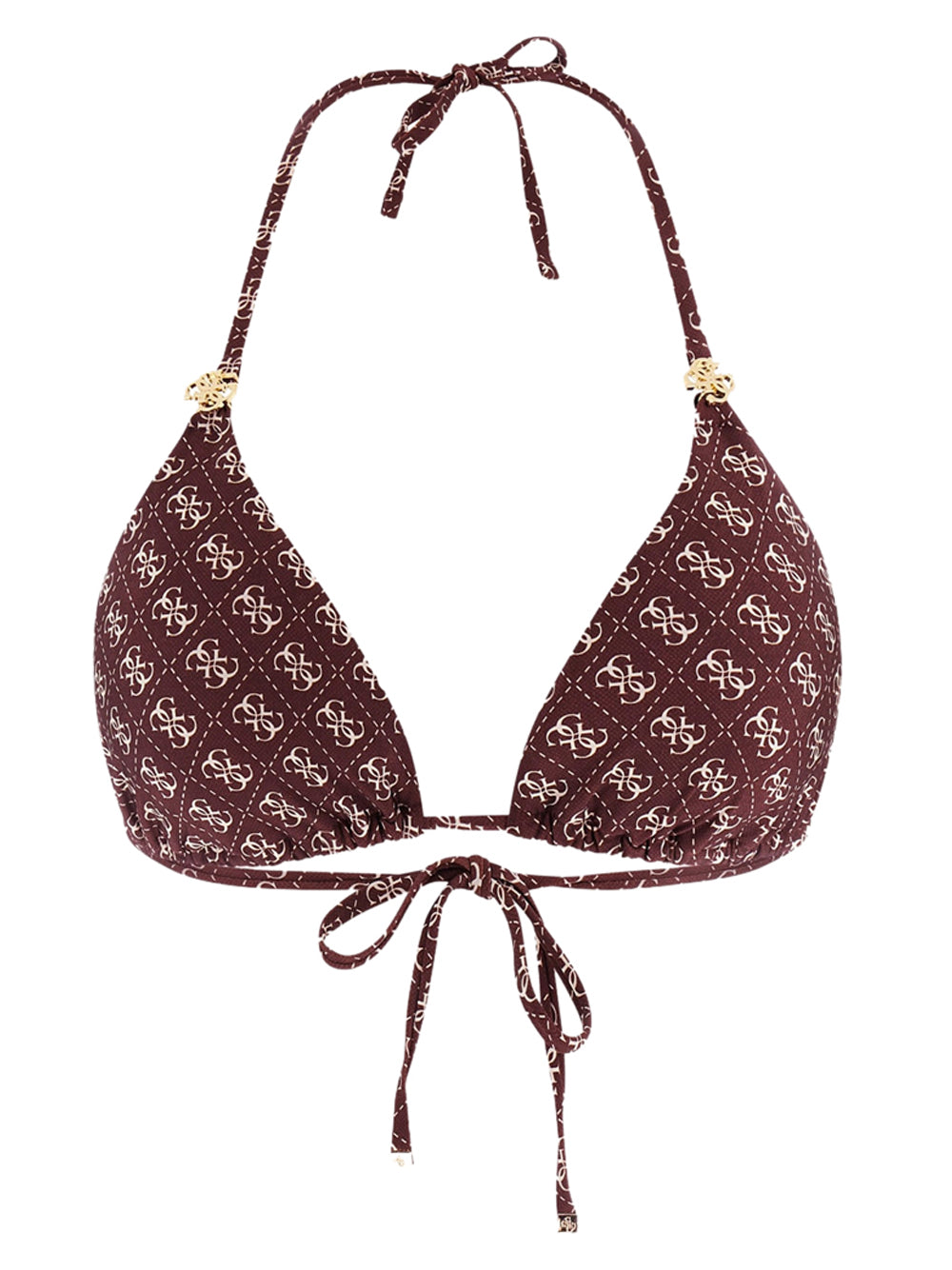 GUESS 2 USCITA Top Bikini Guess 4G Rem Padding - Marrone Marrone