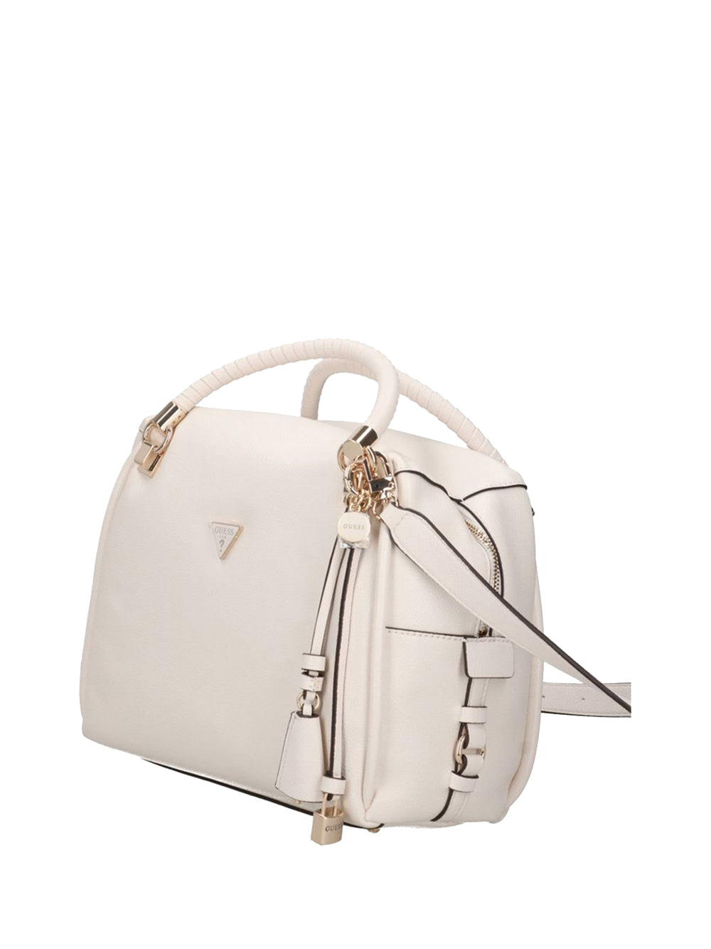 GUESS 2 USCITA Borsa A Tracolla Guess Danya Satchel - Bianco Bianco
