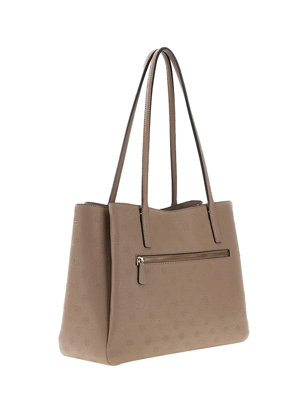 GUESS 2 USCITA Borsa A Mano Guess Anise - Beige Dark Taupe Logo