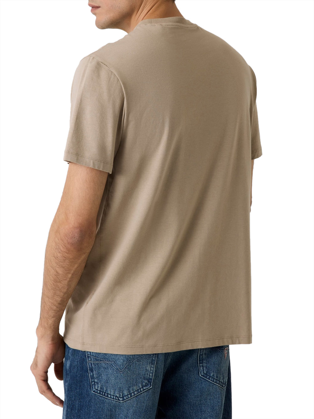 GUESS 2 USCITA T-shirt In Misto Modal Guess - Beige Impact Grey