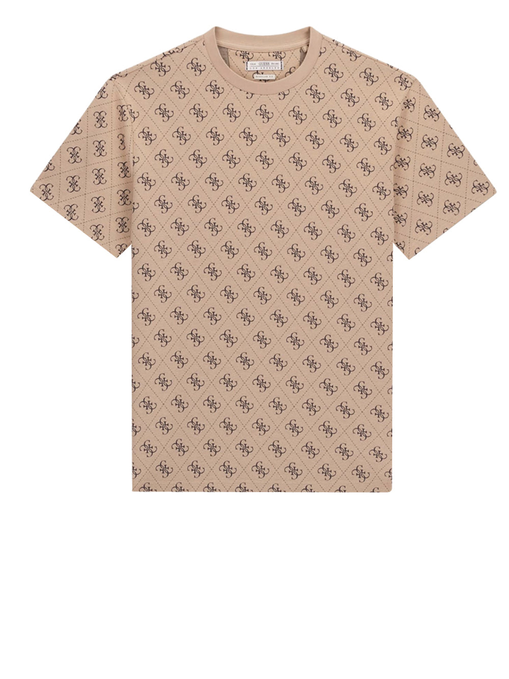 GUESS 2 USCITA T-shirt Guess Con Logo Jacquard - Beige Beige