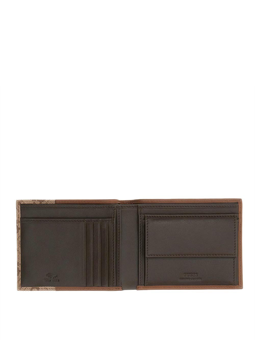 GUESS 2 USCITA Portafoglio Guess Milano Bifold - Beige Beige\Cognac