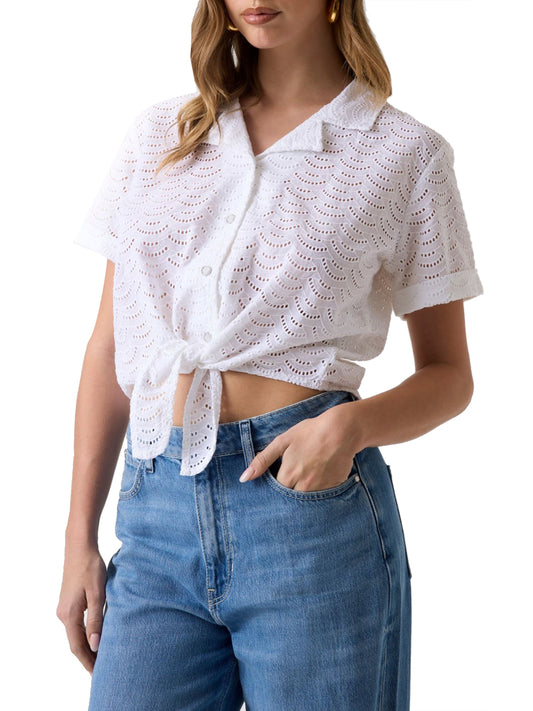 GUESS 2 USCITA Camicia In Pizzo Sangallo Guess - Bianco Bianco