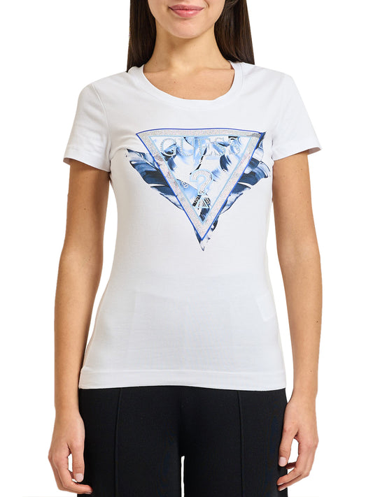 GUESS 2 USCITA T-Shirt Ss Cn Feather Triang Guess - Bianco Pure white