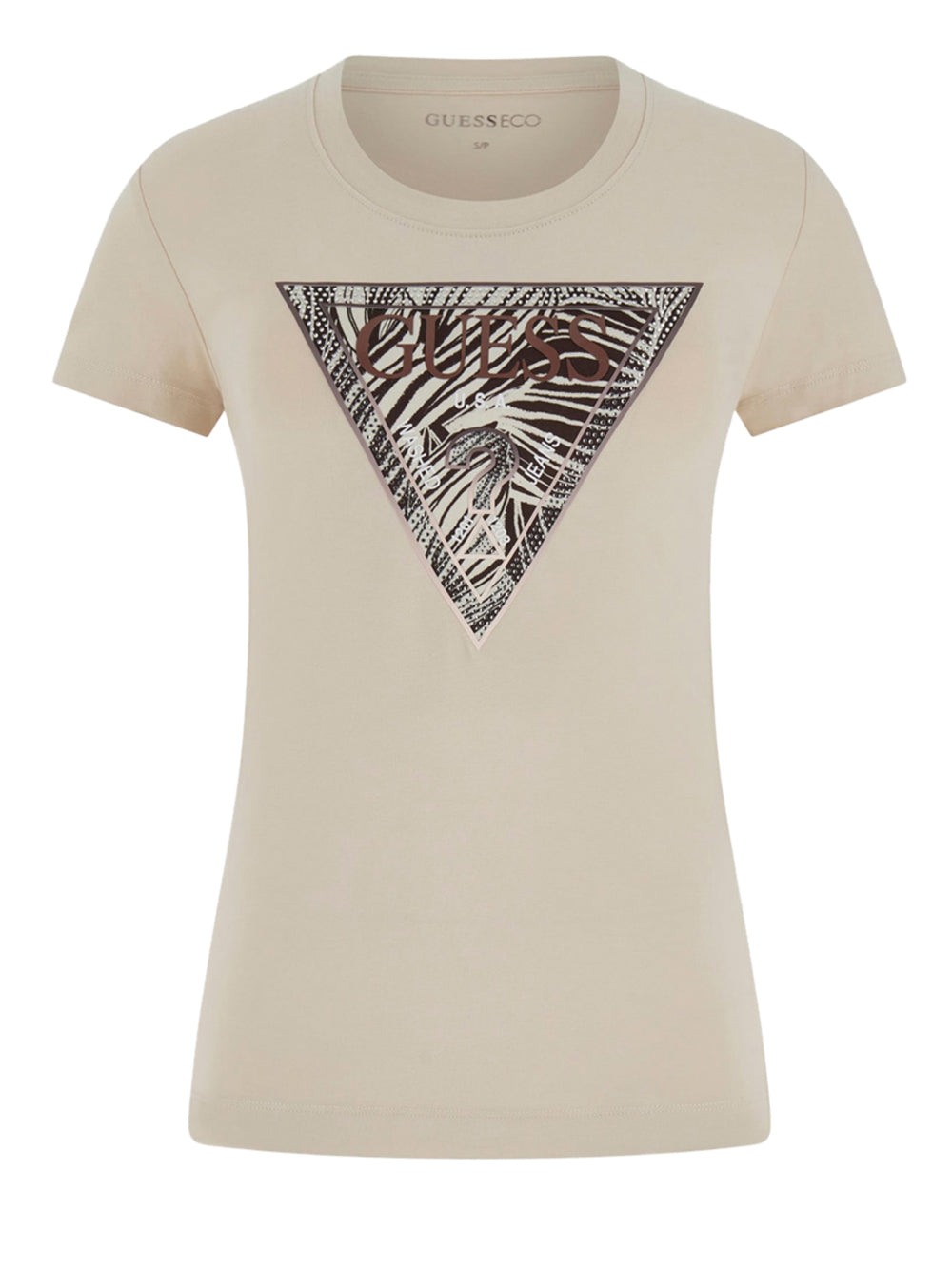 GUESS 2 USCITA T-shirt Con Logo Triangolo Guess - Beige Beige