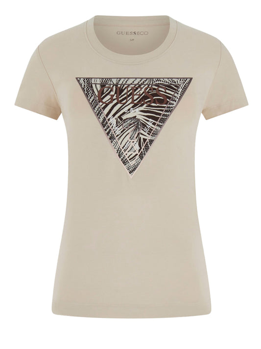 GUESS 2 USCITA T-shirt Con Logo Triangolo Guess - Beige Beige