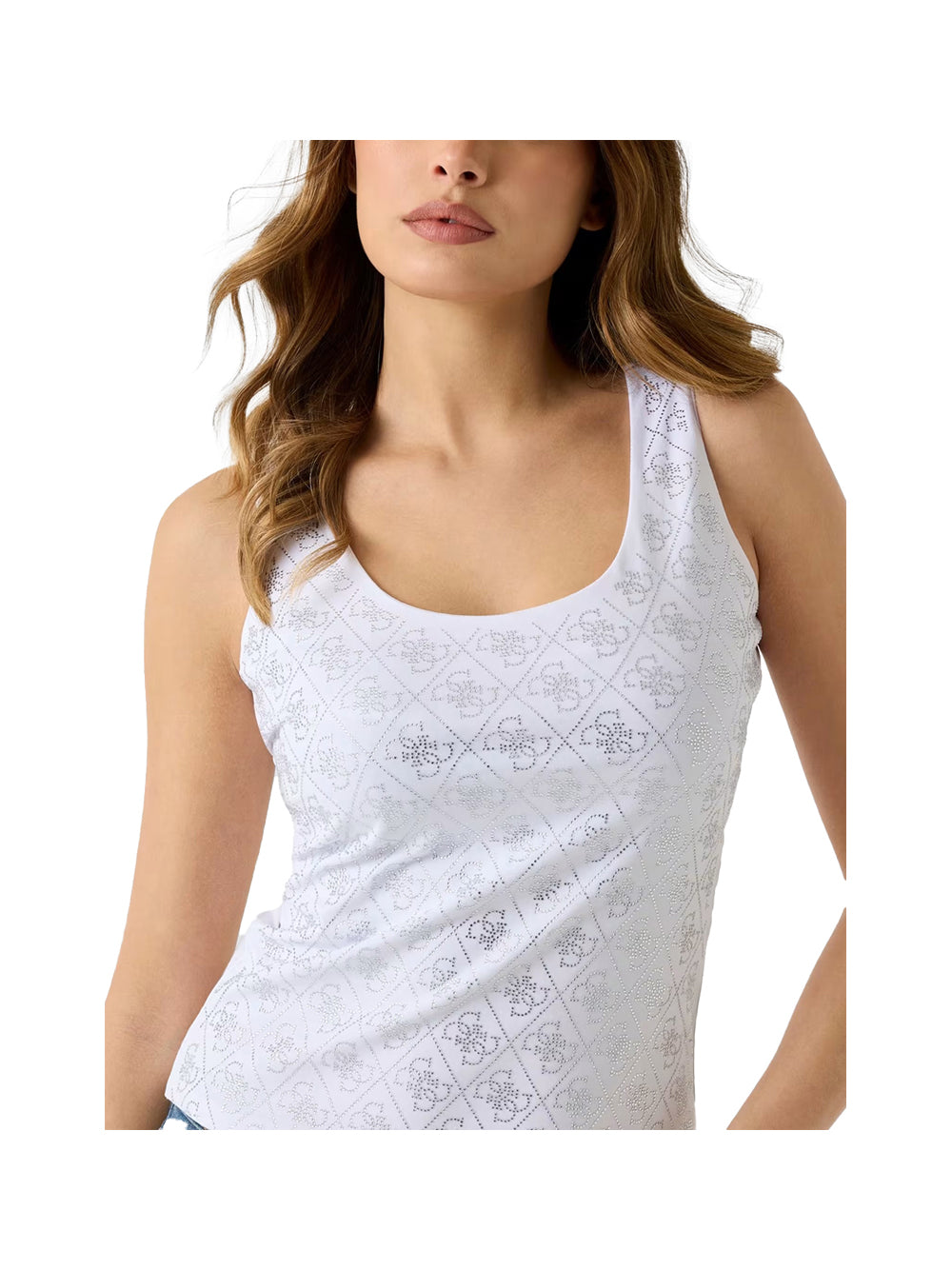 GUESS 2 USCITA Canotta Guess 4G All-Over - Bianco Pure white