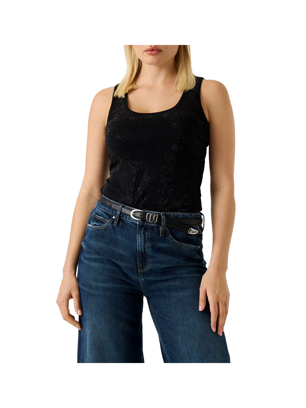 GUESS 2 USCITA Canotta Guess 4G All-over - Nero Jet Black A996