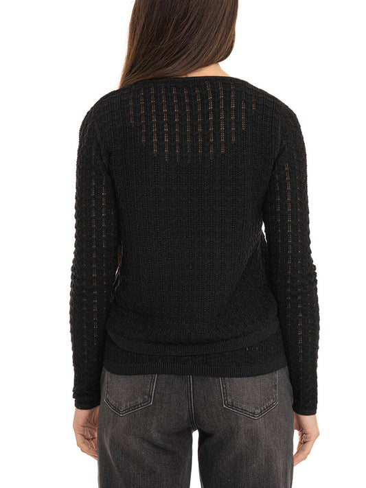 GUESS 2 USCITA Cardigan Guess Lavorato A Maglia Rosalyn Cover Sho - Nero Nero