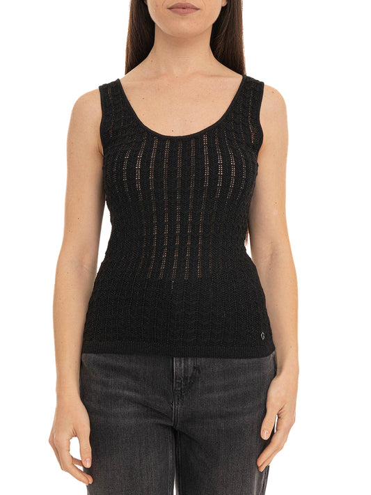 GUESS 2 USCITA Canotta Sl Rosalyn Guess - Nero Nero