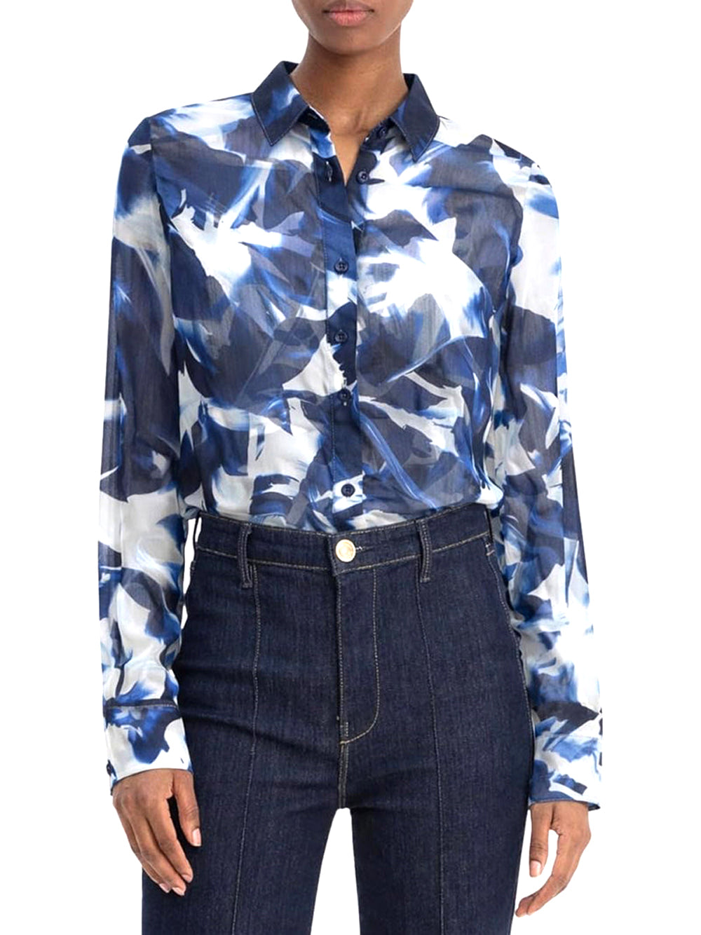 GUESS 2 USCITA Camicia Casual Guess Ls Clouis - Multi Bianco/blu