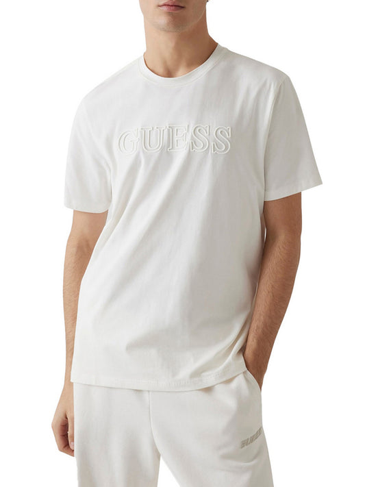 GUESS ATHLEISURE 1 USCITA T-Shirt Guess Ss Alphy - Bianco Bianco