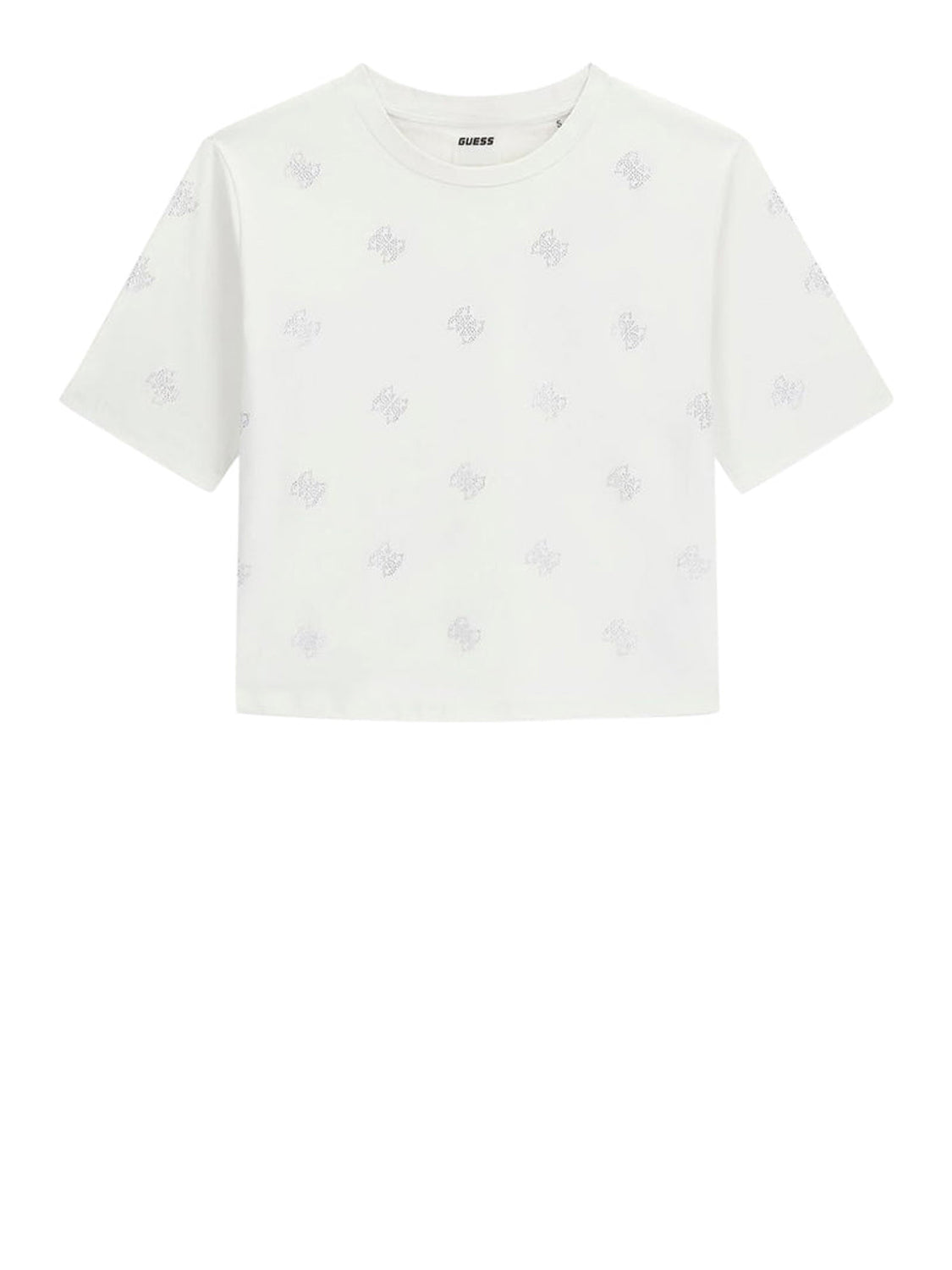 GUESS ATHLEISURE 2 USCITA T-Shirt Guess Silvy 4G Ss Cn - Bianco White Peaks