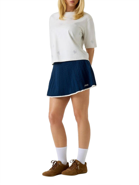GUESS ATHLEISURE 2 USCITA T-Shirt Guess Silvy 4G Ss Cn - Bianco White Peaks