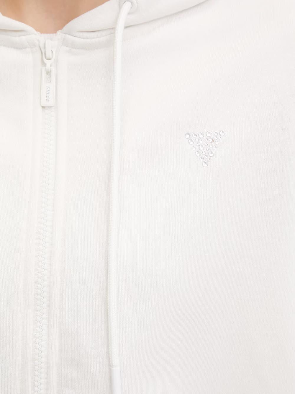 GUESS ATHLEISURE 2 USCITA Felpa Silvy Full Zip Hoodi Guess - Bianco Bianco