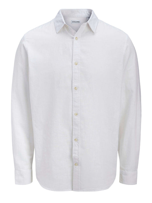 JACK&JONES MAIN 1 Camicia Jack&Jones Jjesummer Linen Blend - Bianco Bianco
