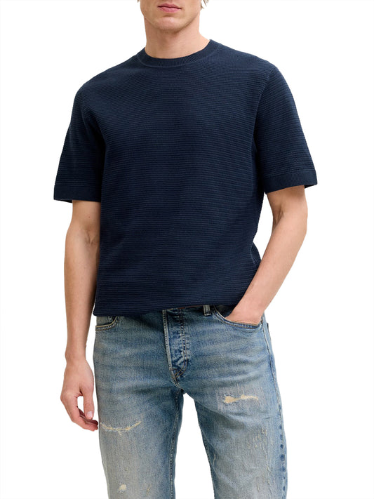 JACK&JONES MAIN 1 T-Shirt In Maglia Jack&Jones - Blu Blu