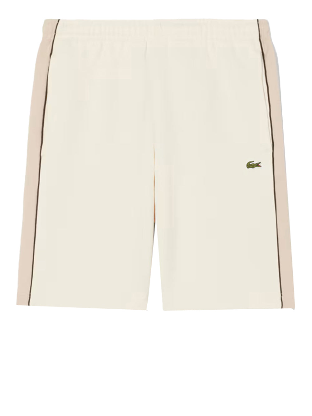 LACOSTE Lacoste Shorts In Tessuto Felpato Regular Fit Color Block - Beige Beige