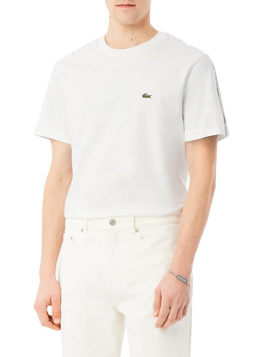 LACOSTE Lacoste T-shirt Con Fascia A Righe Con Marchio - Bianco Bianco