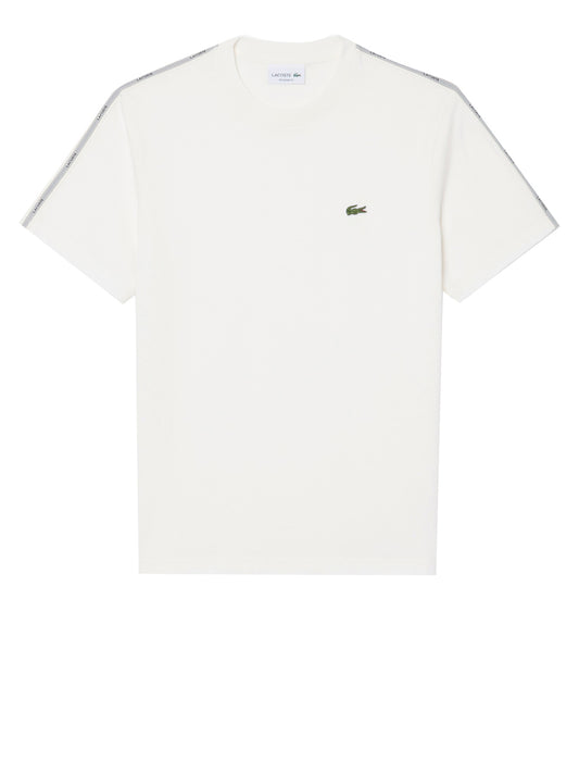 LACOSTE Lacoste T-shirt Con Fascia A Righe Con Marchio - Bianco Bianco