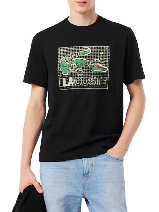 LACOSTE Lacoste T-shirt In Cotone Con Stampa - Nero Nero