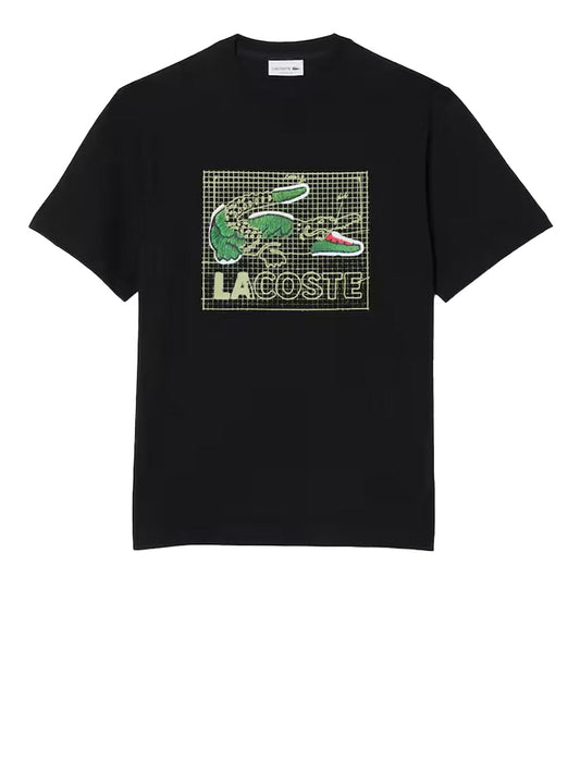 LACOSTE Lacoste T-shirt In Cotone Con Stampa - Nero Nero