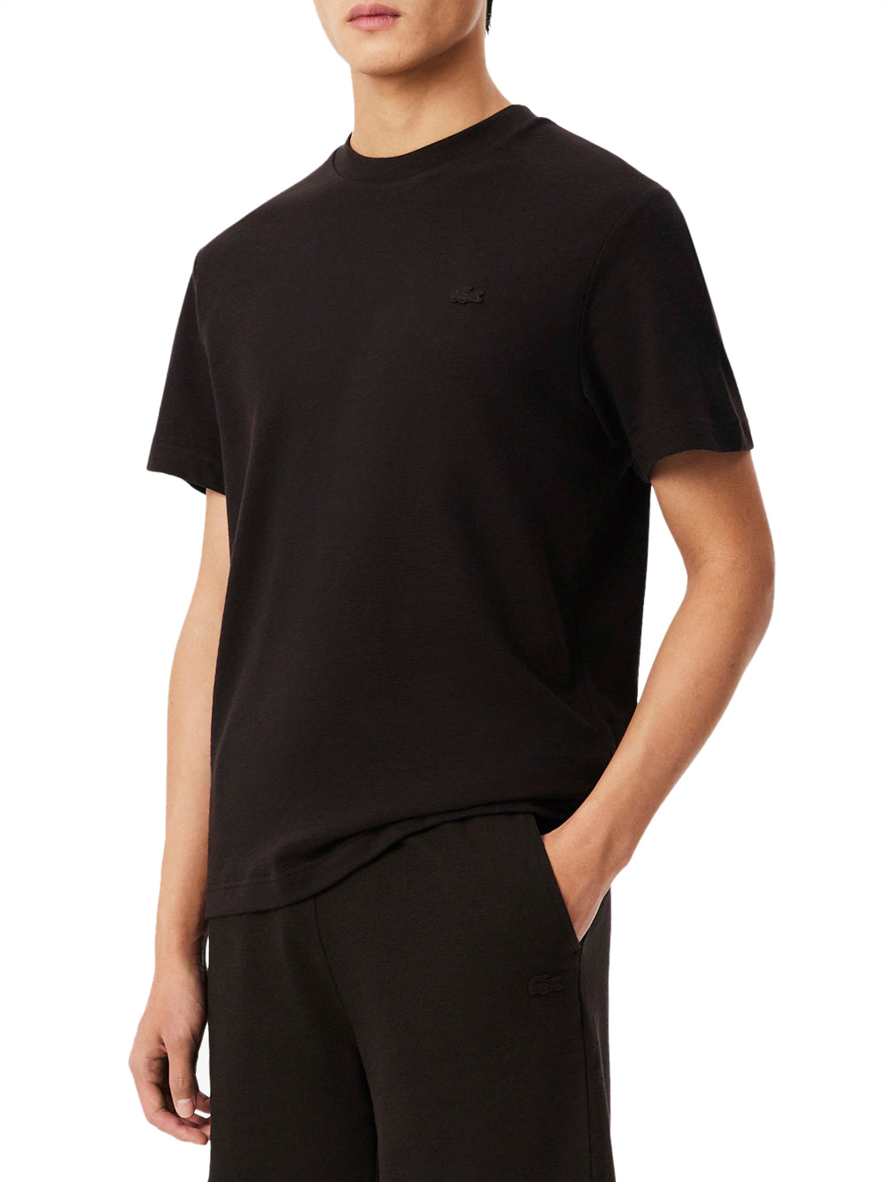 LACOSTE Lacoste T-shirt In Jersey Testurizzata - Marrone Marrone