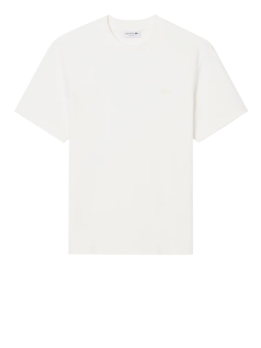 LACOSTE Lacoste T-shirt In Jersey Testurizzata - Marrone Bianco
