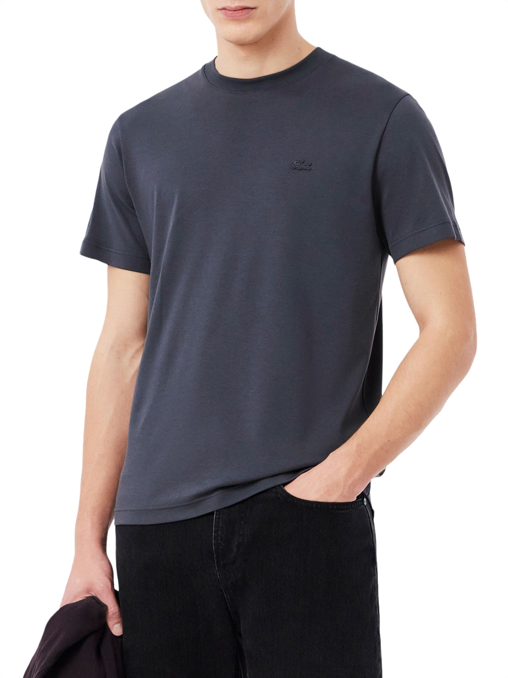 LACOSTE T-Shirt Lacoste Con Ricamo - Grigio Grigio