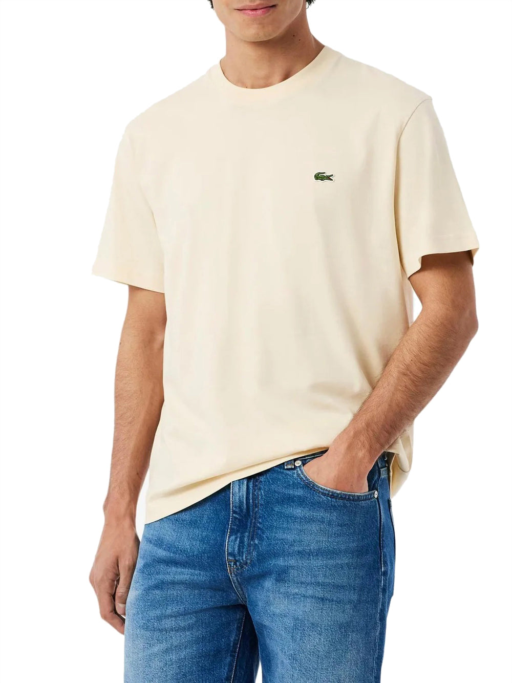 LACOSTE T-Shirt Lacoste In Cotone - Beige Beige