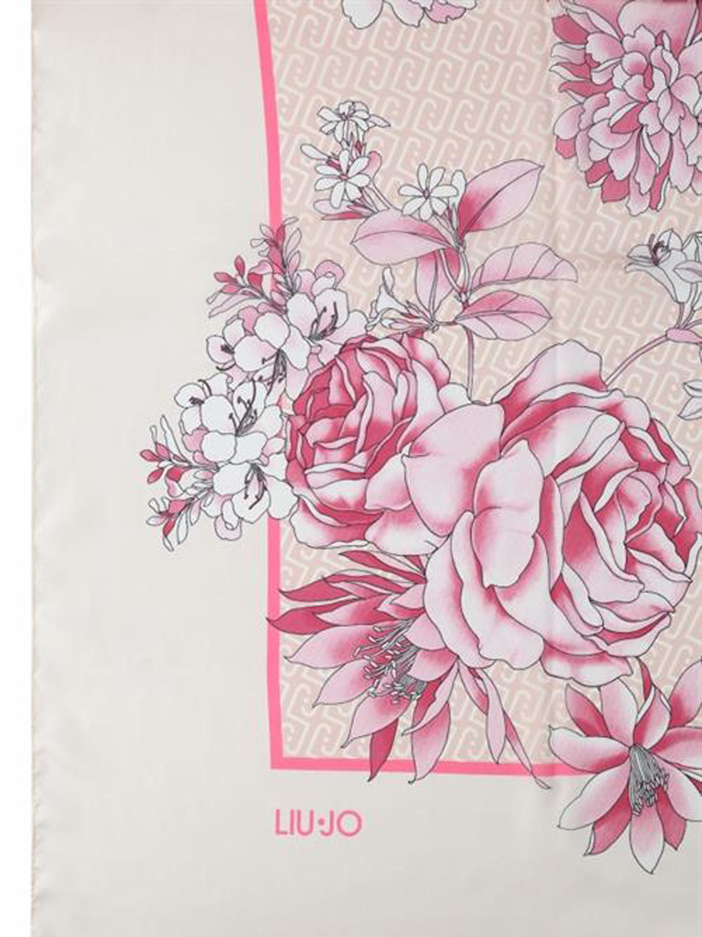 LIU JO SOFT1 Foulard Romantic Liu Jo - Bianco/Rosa Bianco/rosa