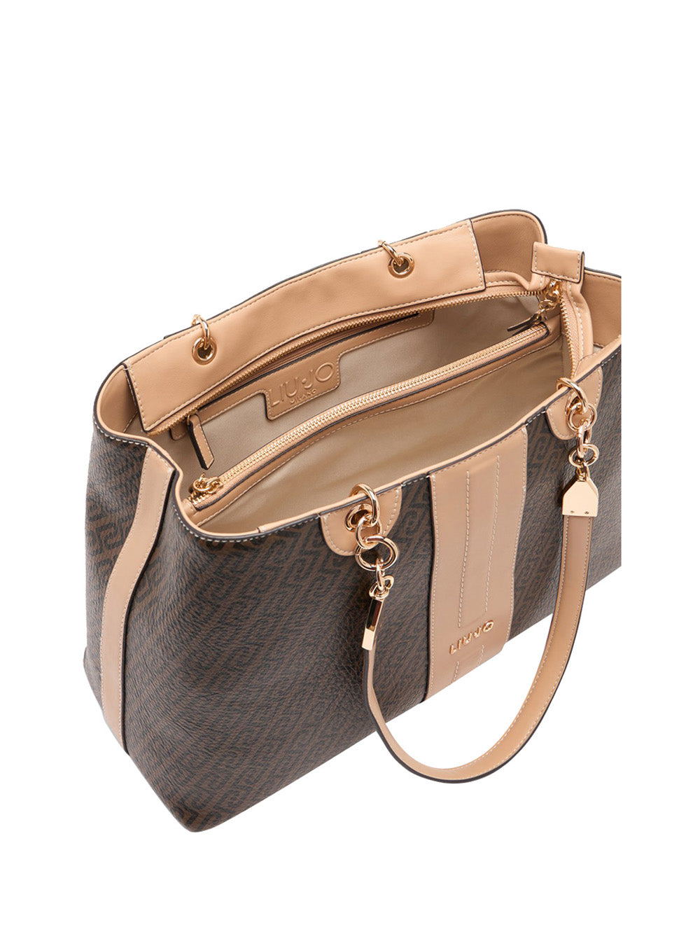 LIUJO ACCESSORI1 Borsa a Mano Tote Media Liu Jo - Marrone Testa Moro/Dk.Cipria