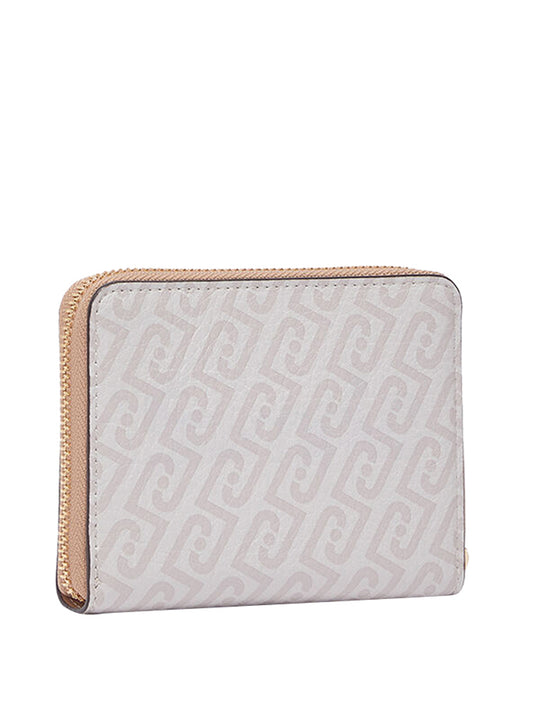 LIUJO ACCESSORI1 Portafoglio M Zip Around Liu Jo - Bianco/Beige BIANCO/BEIGE