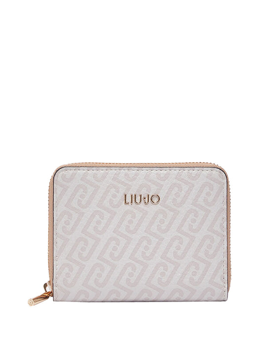 LIUJO ACCESSORI1 Portafoglio M Zip Around Liu Jo - Bianco/Beige BIANCO/BEIGE