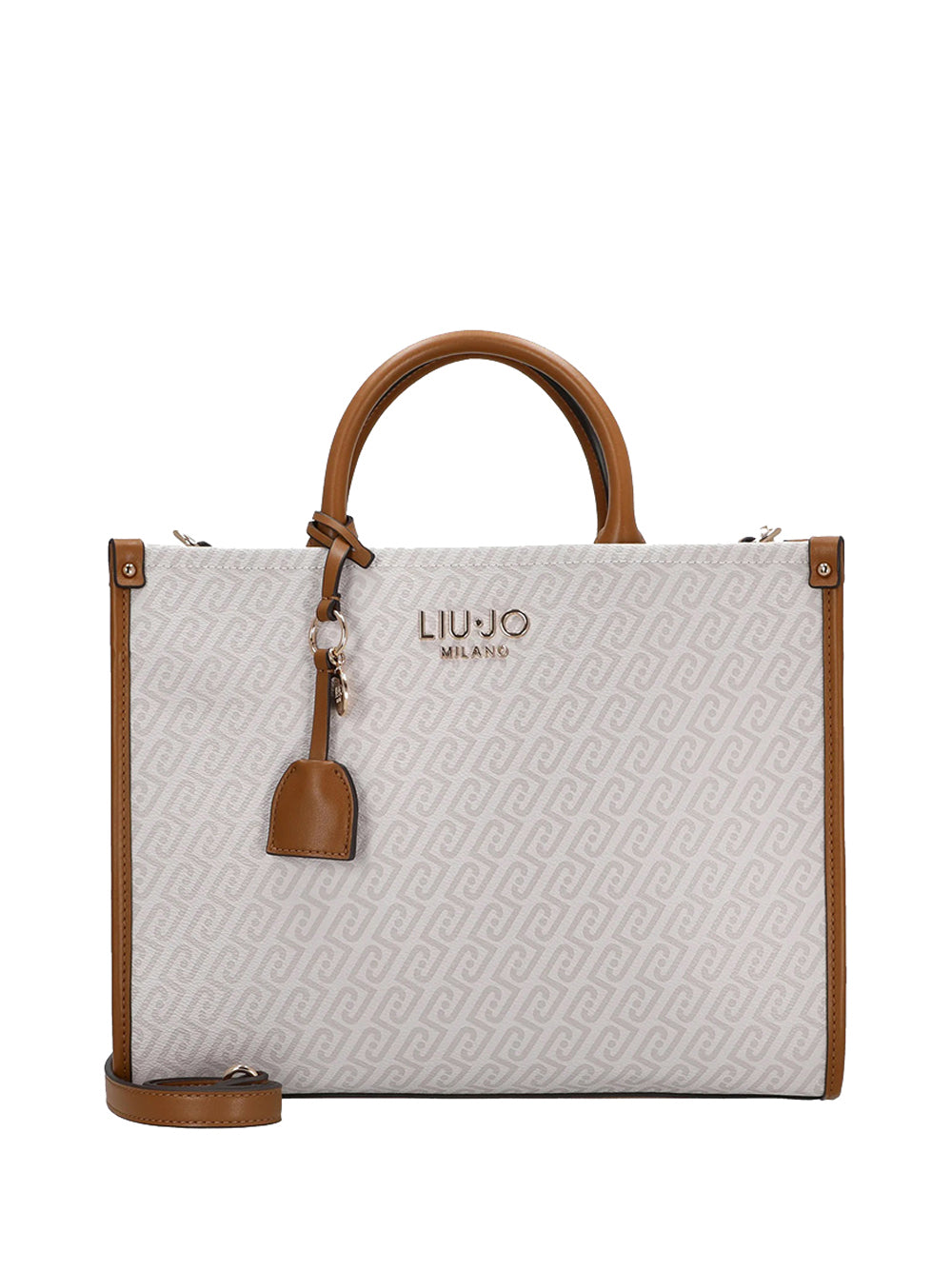LIUJO ACCESSORI1 Borsa A Mano Liu Jo Con Charm - Sequoia/Naturale Naturale/Sequoia