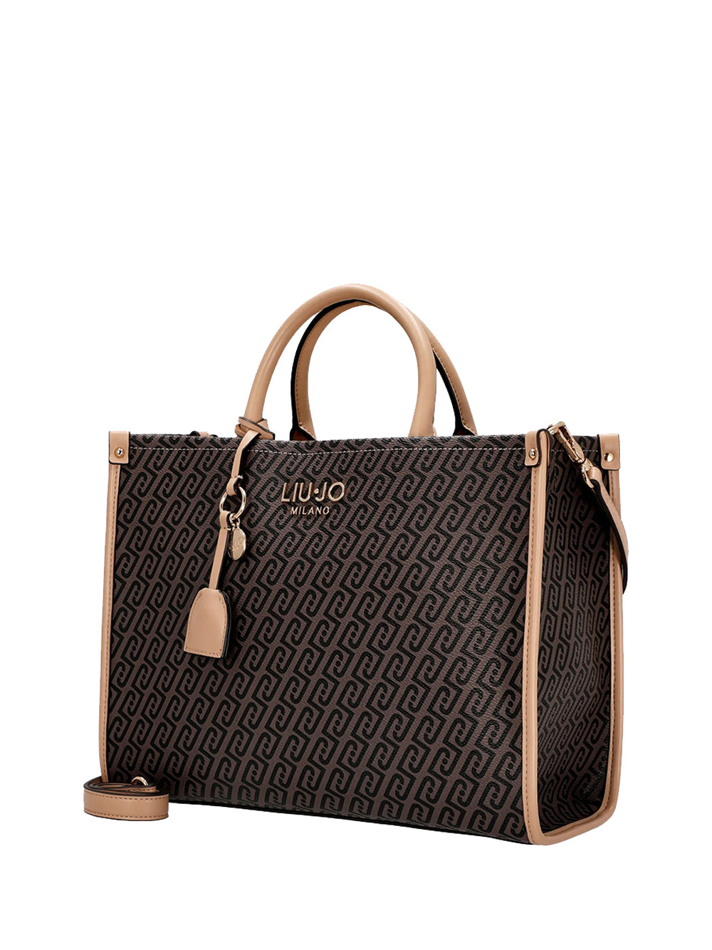 LIUJO ACCESSORI1 Borsa A Mano Liu Jo Con Charm - Testa Di Moro/Cipria Testa Moro/Dk.Cipria