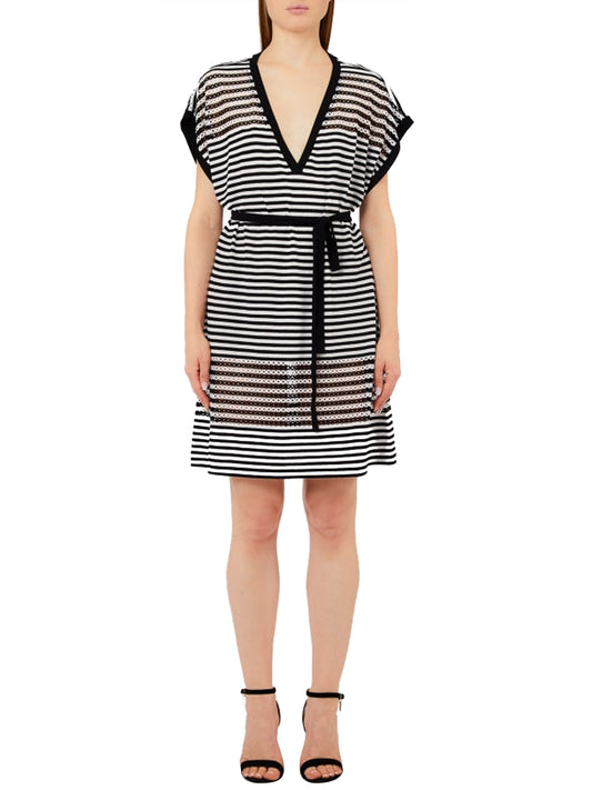 LIUJO BEACHWEAR Abito Jersey Rigato Liu Jo - Nero/Bianco Nero/bianco