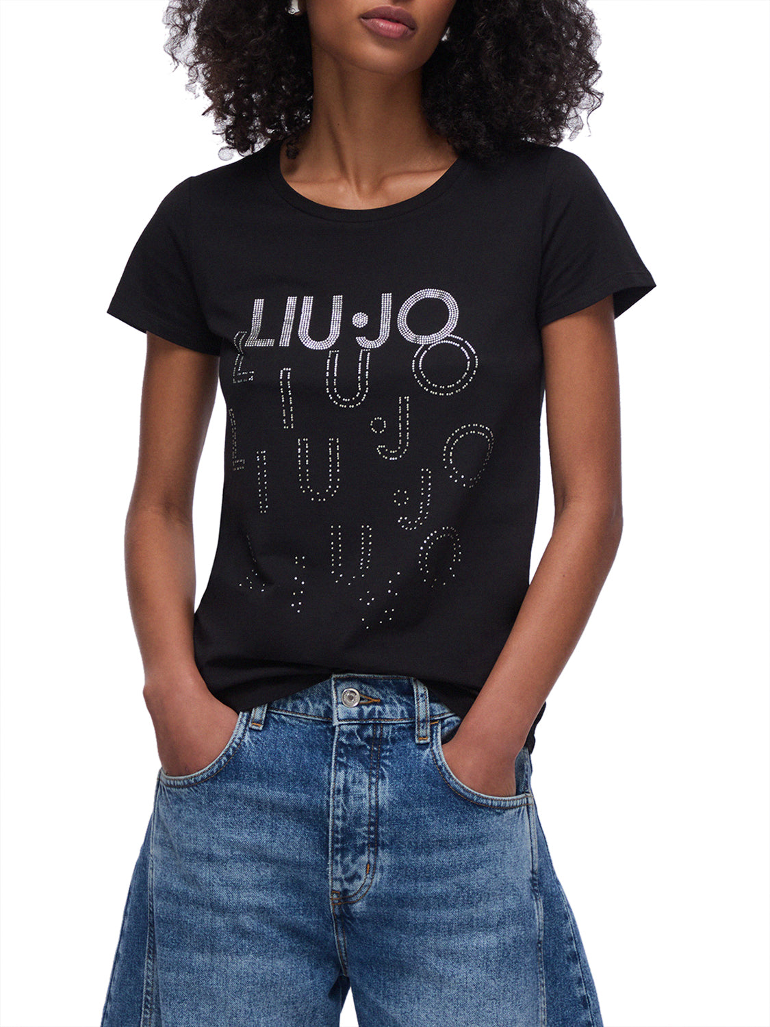 LIUJO BEACHWEAR Liu Jo T-Shirt Logo Frontale Nero Nero