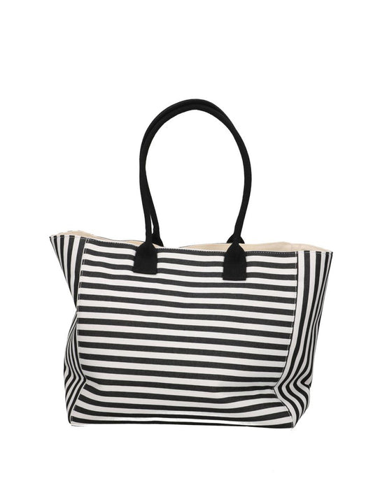 LIUJO BEACHWEAR Borsa A ManoTote Bag Grande Liu Jo - Nero/Bianco Nero/bianco