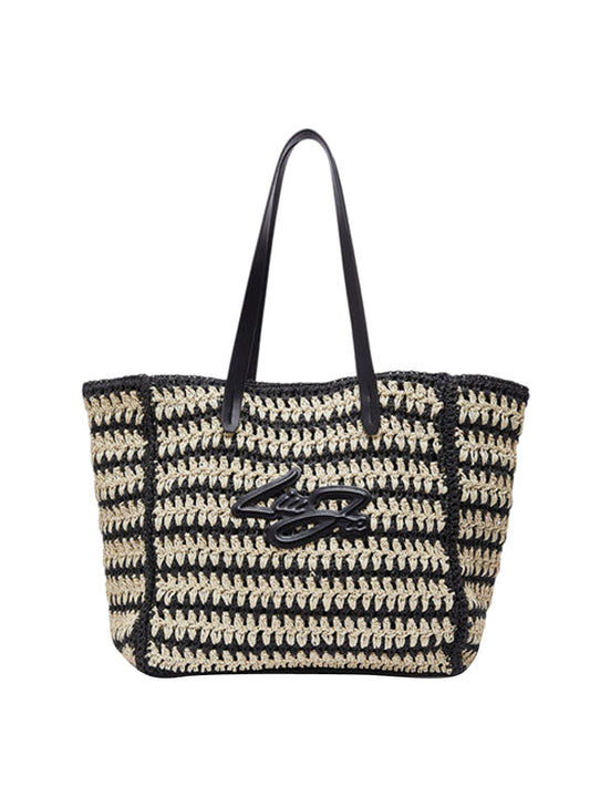 LIUJO BEACHWEAR Borsa Tote Media In Paglia Liu Jo - Neutro NEUTRO
