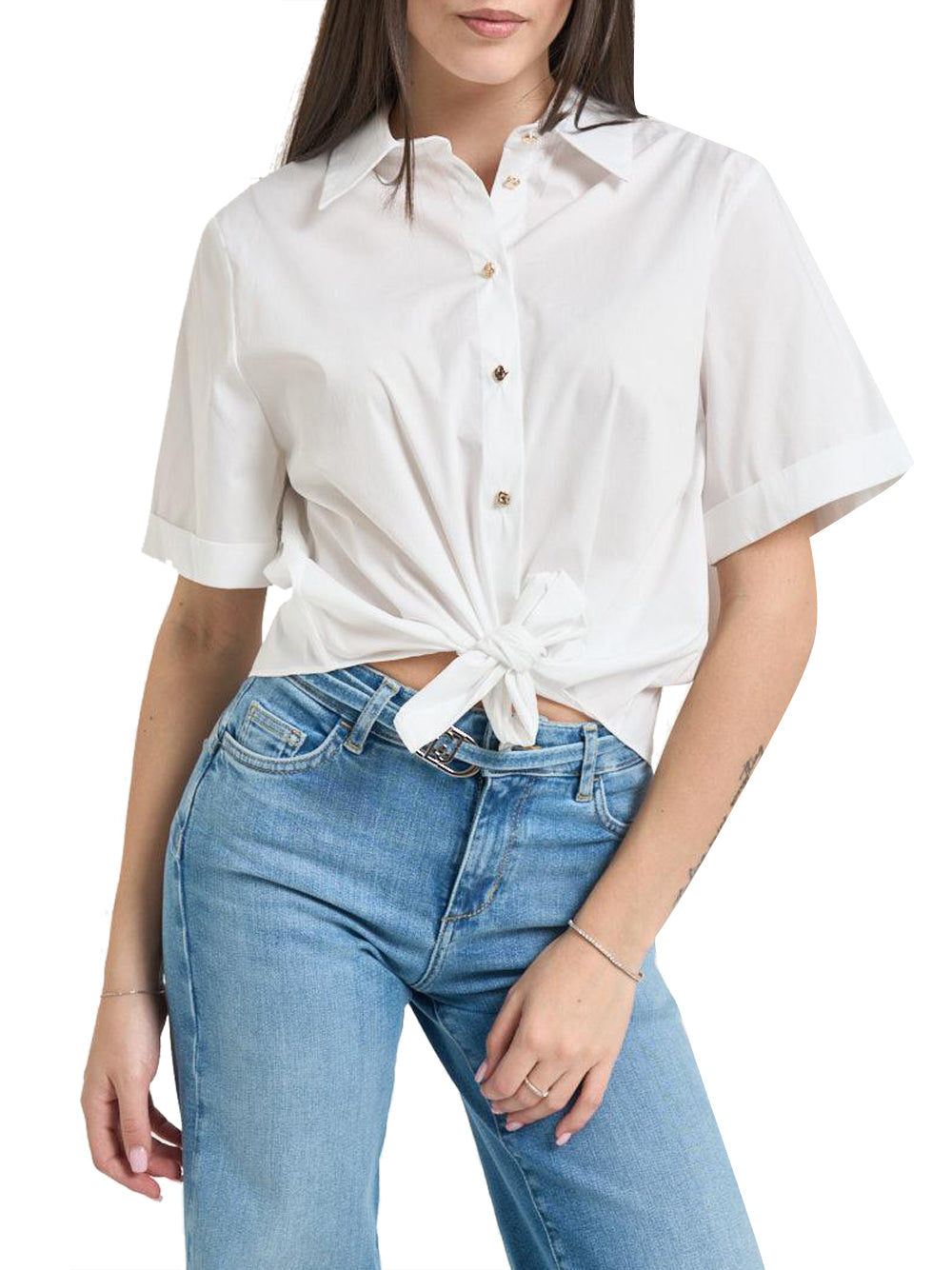 LIU.JO BLACK Camicia Mezzamanica Liu Jo - Bianco Bianco Ottico