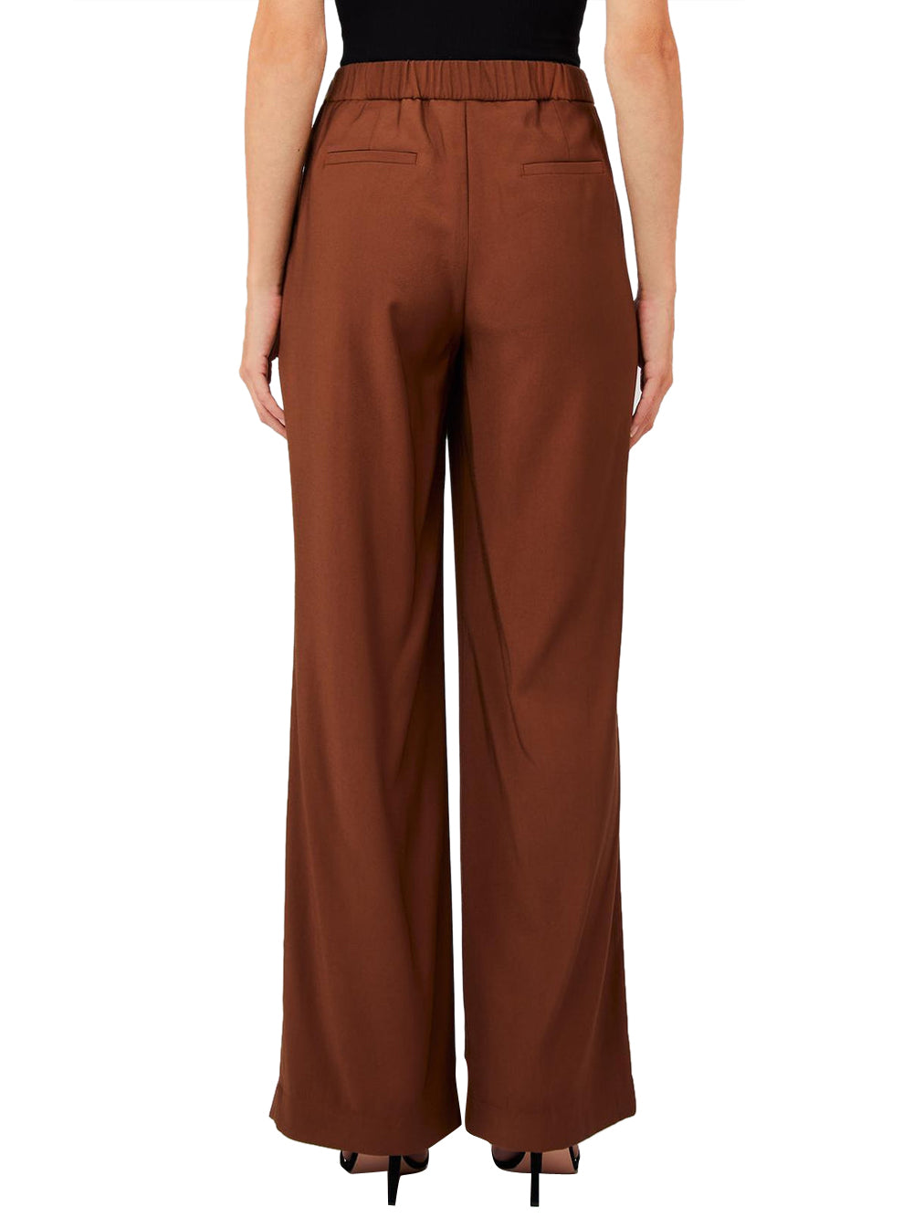 LIU.JO BLACK Pantalone Fluido Liu Jo - Marrone Tabacco