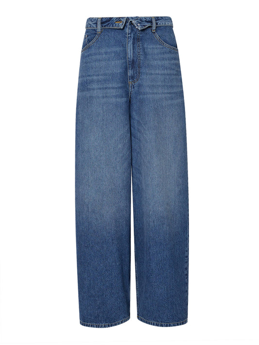 LIUJO CAPSULE ELODIE Jeans Baggy Con Stringhe Liu Jo - Denim DENIM