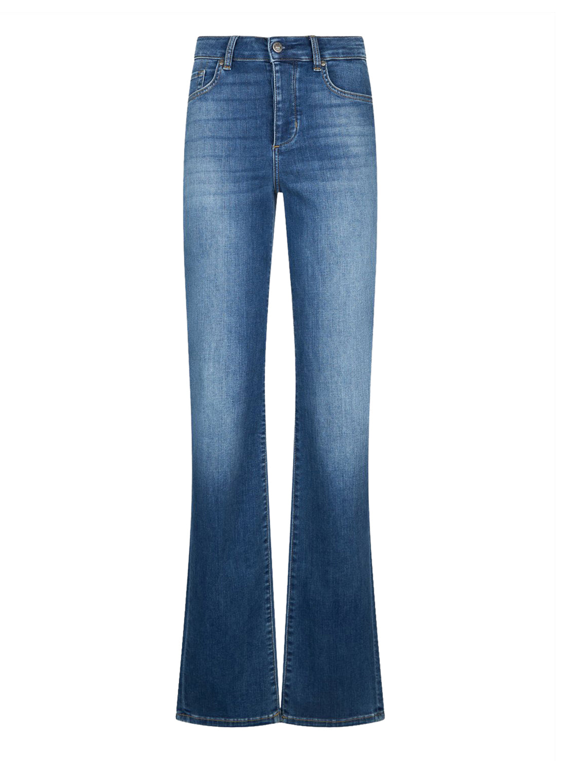 LIUJO DENIM Liu Jo Jeans Straight A Vita Alta Denim Blu denim