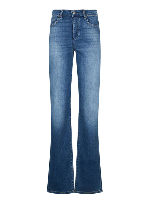 LIUJO DENIM Liu Jo Jeans Straight A Vita Alta Denim Blu denim