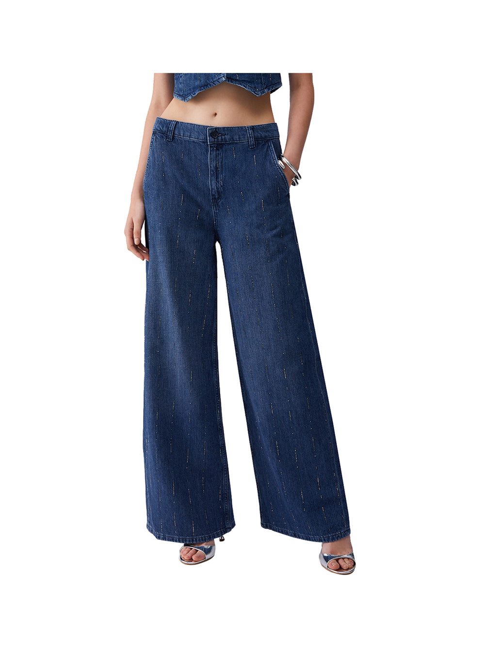 LIUJO DENIM Jeans Liu Jo Flare Con Strass - Denim DENIM